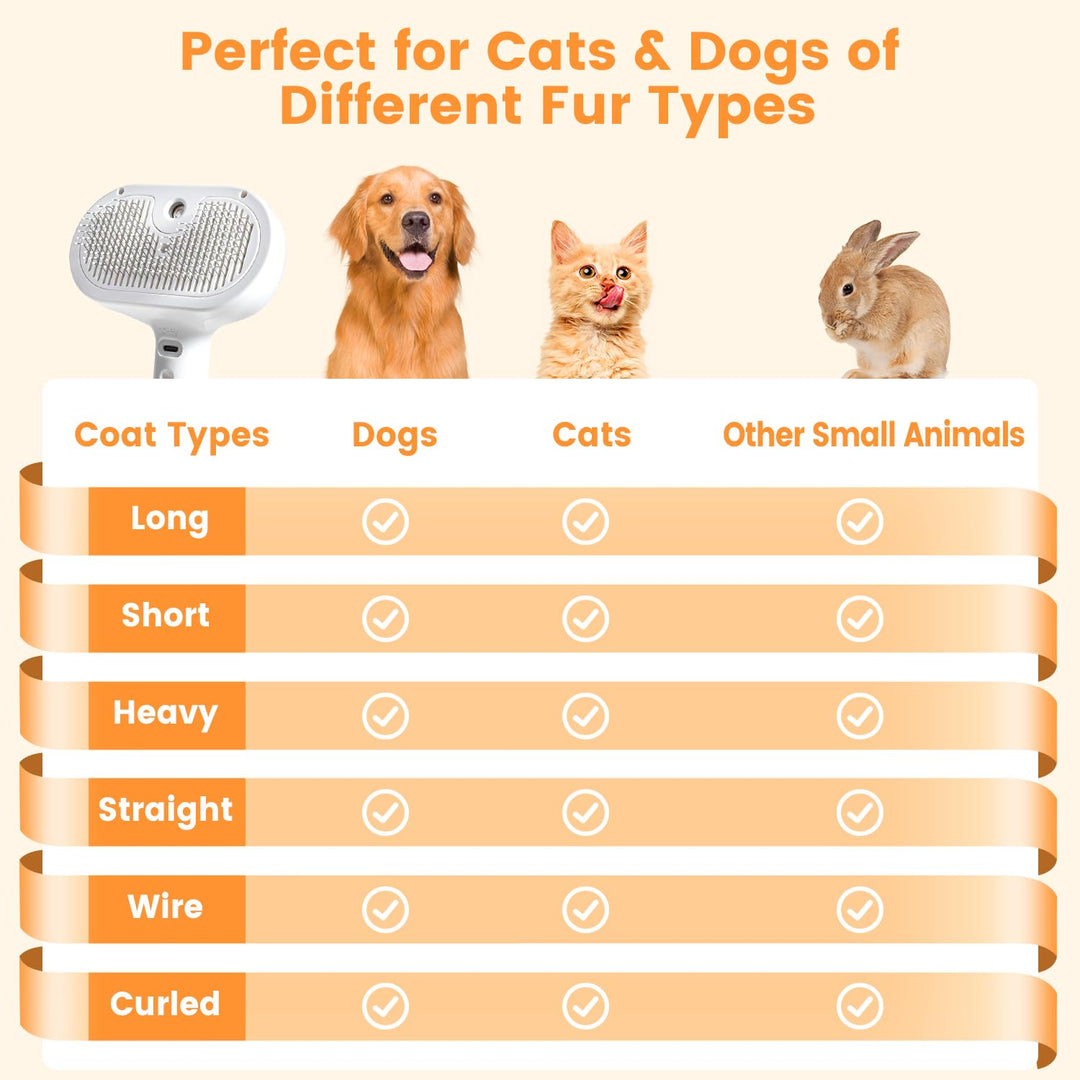 Dampbørste til katte og hunde 2