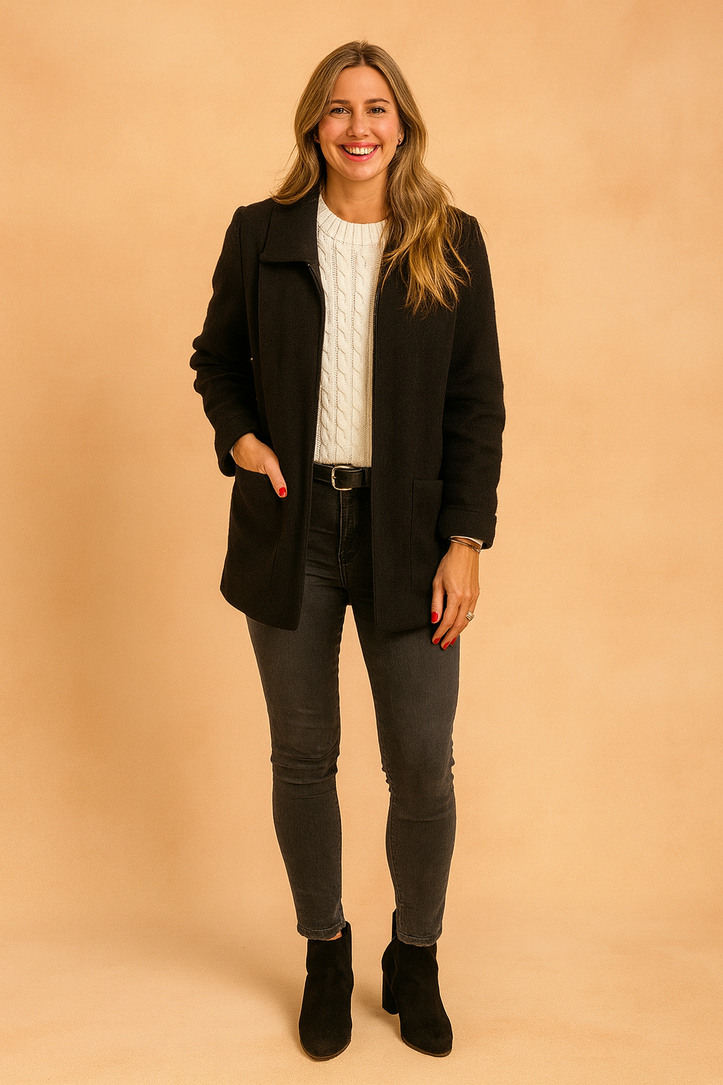 Debbie | Cropped Jakke med Lynlås og Lommer 2