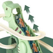 Dinosaur Race Track Legesæt – Interaktiv bane med LED-belysning og automatiske klatrebiler til børn 3