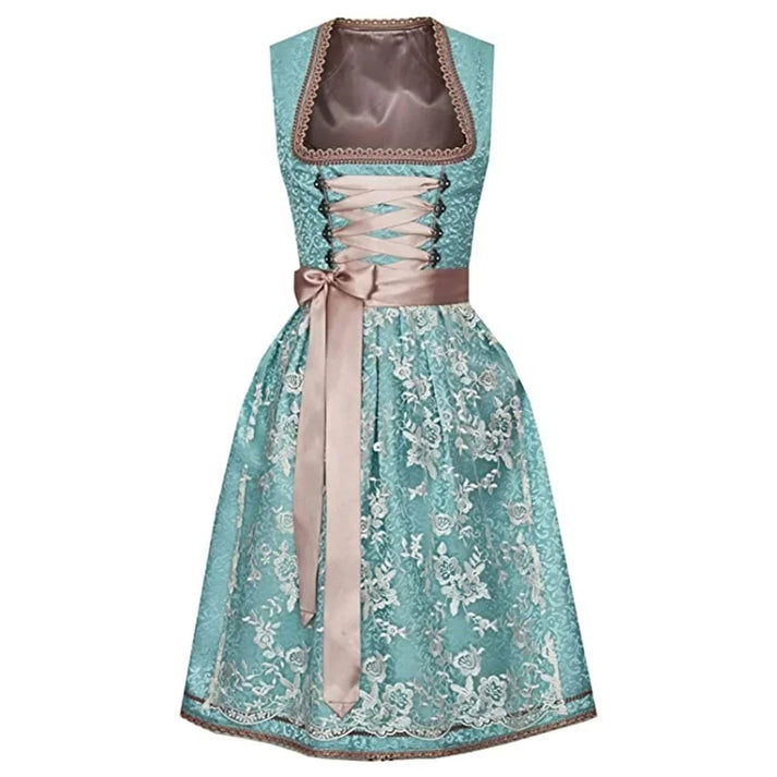Dirndl Kleid Damen Kurzärmelig Trachtenkleid Elegant für Oktoberfest und Feste – Stilvoll und Bequem 0