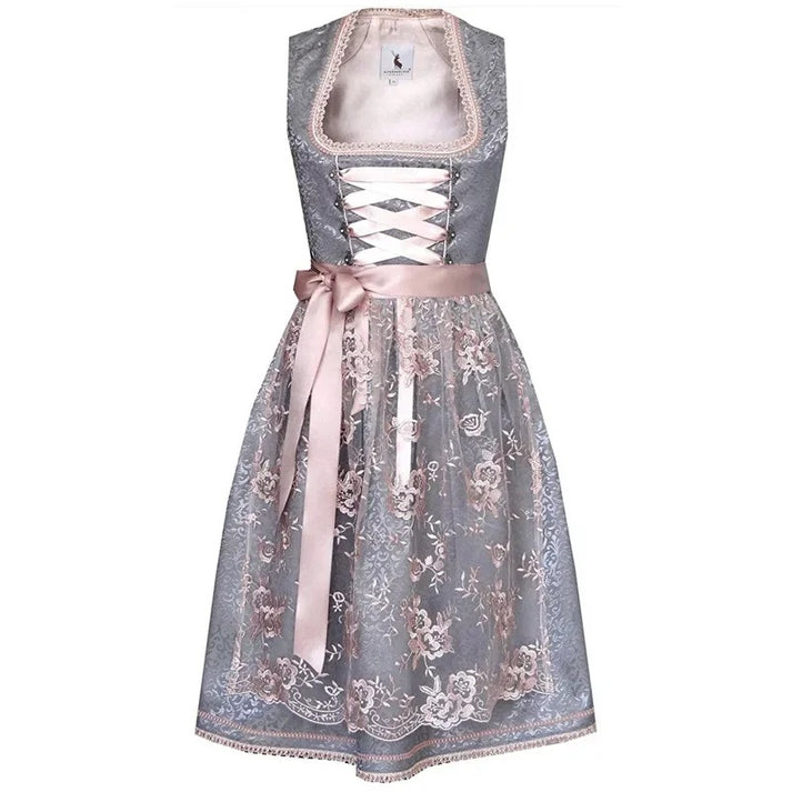 Dirndl Kleid Damen Kurzärmelig Trachtenkleid Elegant für Oktoberfest und Feste – Stilvoll und Bequem 1