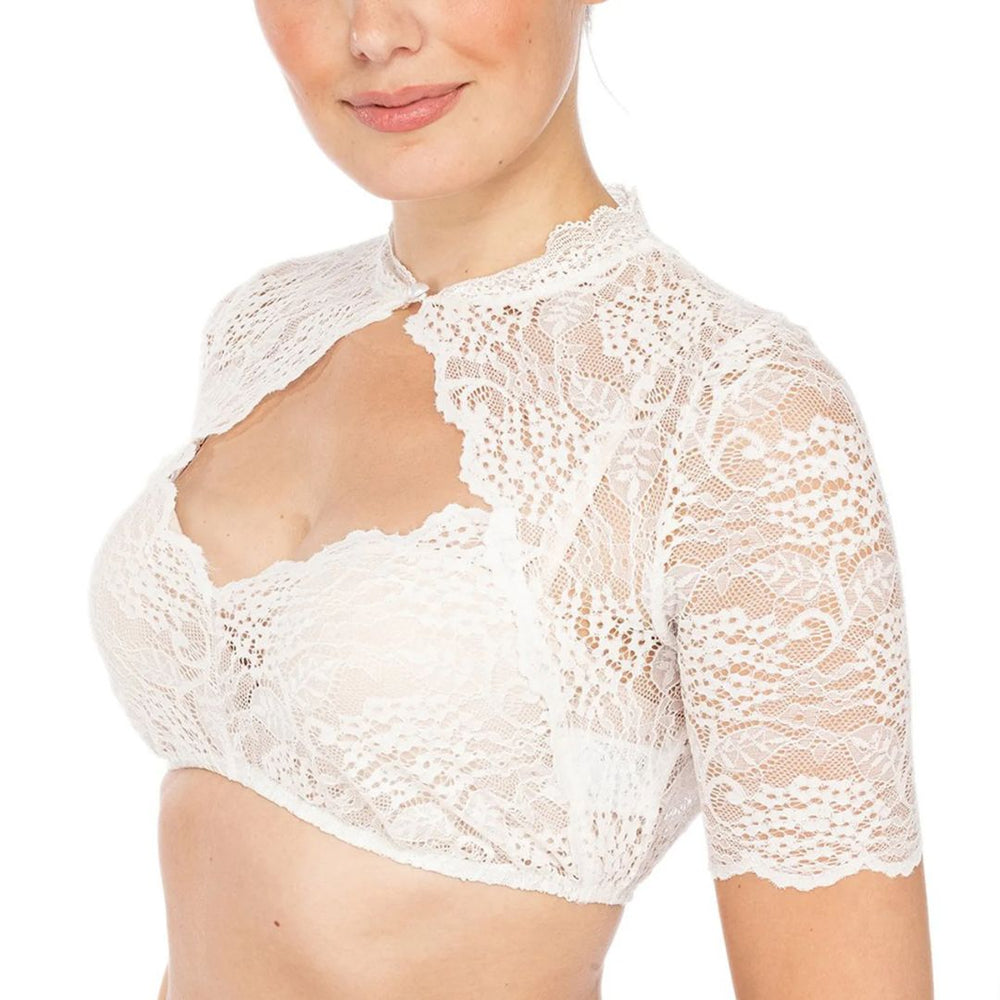 Dirndlbluse Langarm Mit Spitze – Elegante Dirndl Bluse Für Damen Im Oktoberfest Look 1