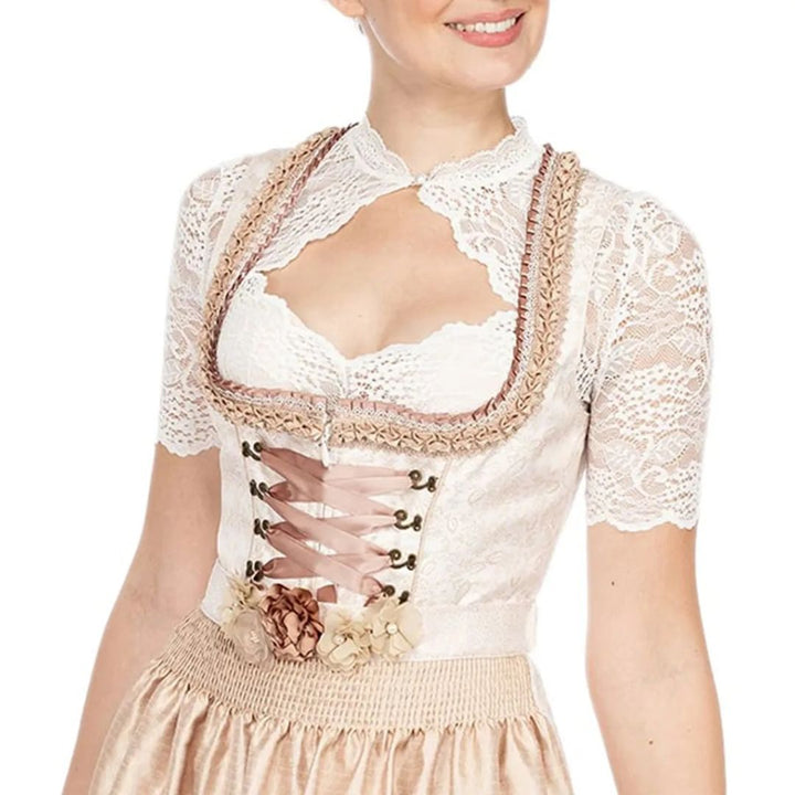 Dirndlbluse Langarm Mit Spitze – Elegante Dirndl Bluse Für Damen Im Oktoberfest Look 2