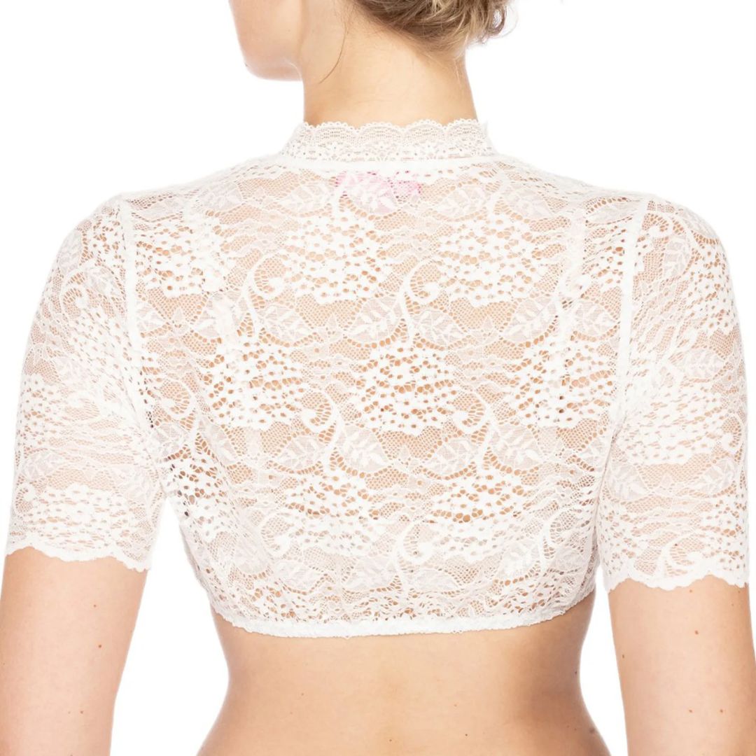 Dirndlbluse Langarm Mit Spitze – Elegante Dirndl Bluse Für Damen Im Oktoberfest Look 3