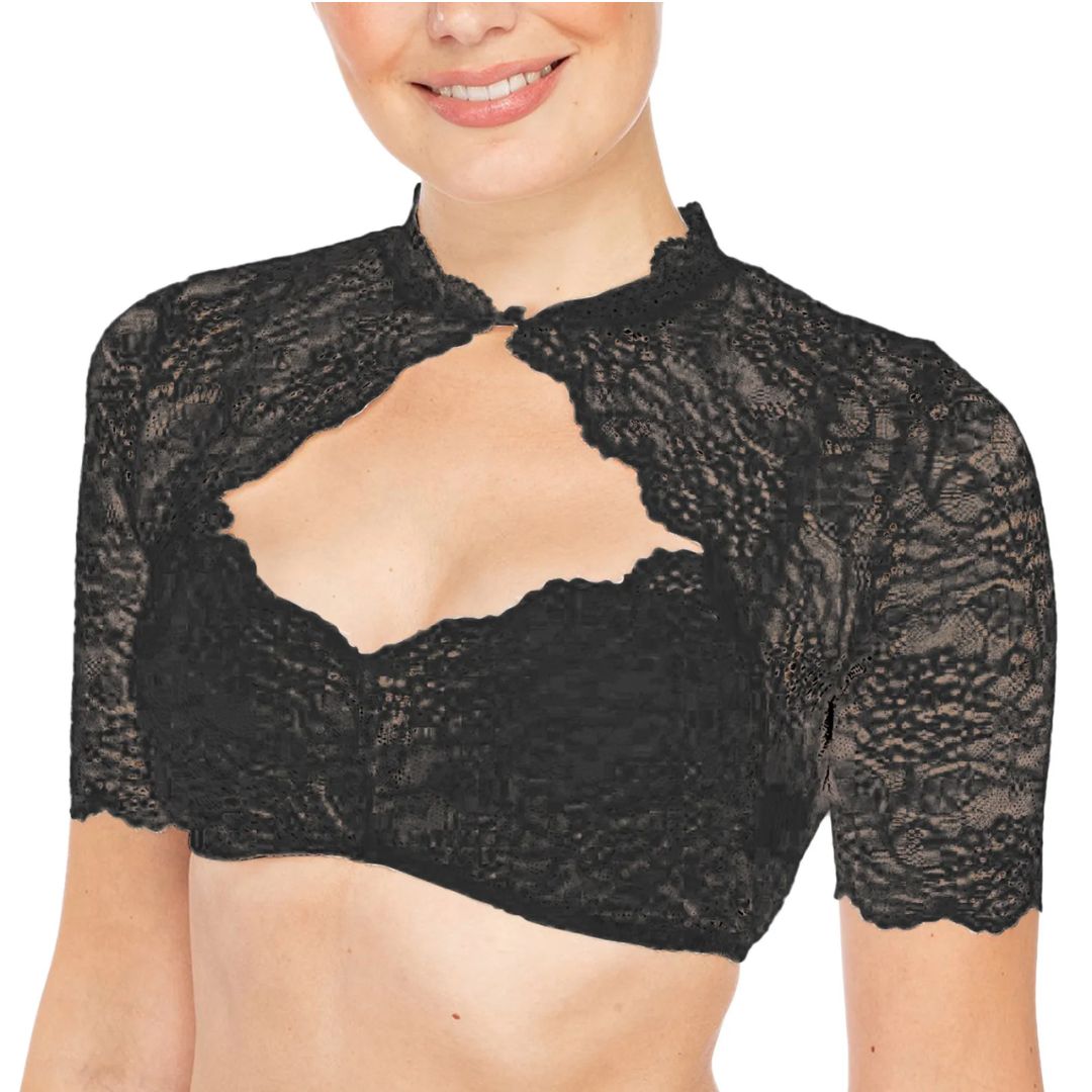 Dirndlbluse Langarm Mit Spitze – Elegante Dirndl Bluse Für Damen Im Oktoberfest Look 5