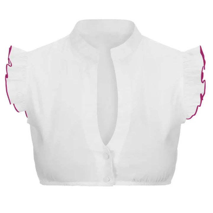 Dirndlbluse Schwarz – Elegante Kurzärmelige Trachtenbluse Für Damen, Vielseitig Für Alltag Und Festlichkeiten 2