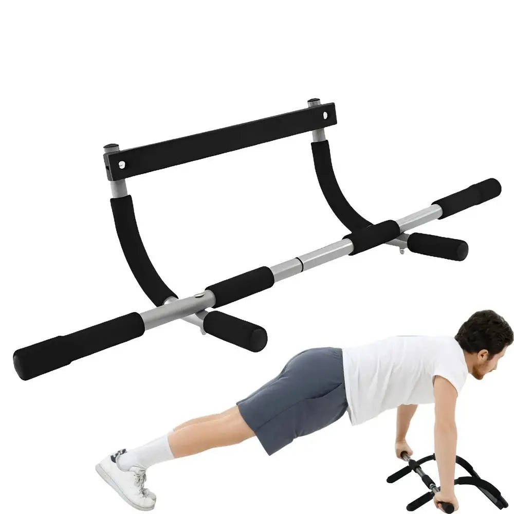 Døråbnings pull-up stang til hjemmegym – Indendørs body trainer til full body fitness, let ophængbar stang med skumgreb og robust design 3