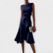 Elegant Asymmetrisk Midi Kjole til Kvinder - Tidløs Stil til Sommerfester 1