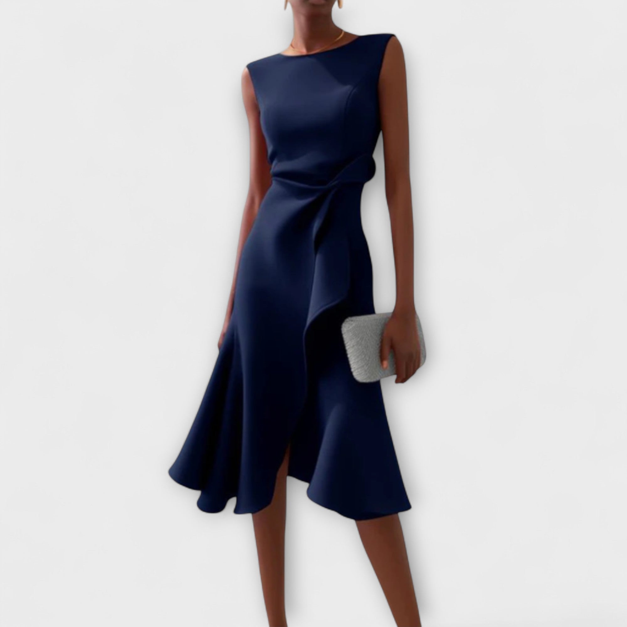 Elegant Asymmetrisk Midi Kjole til Kvinder - Tidløs Stil til Sommerfester 1