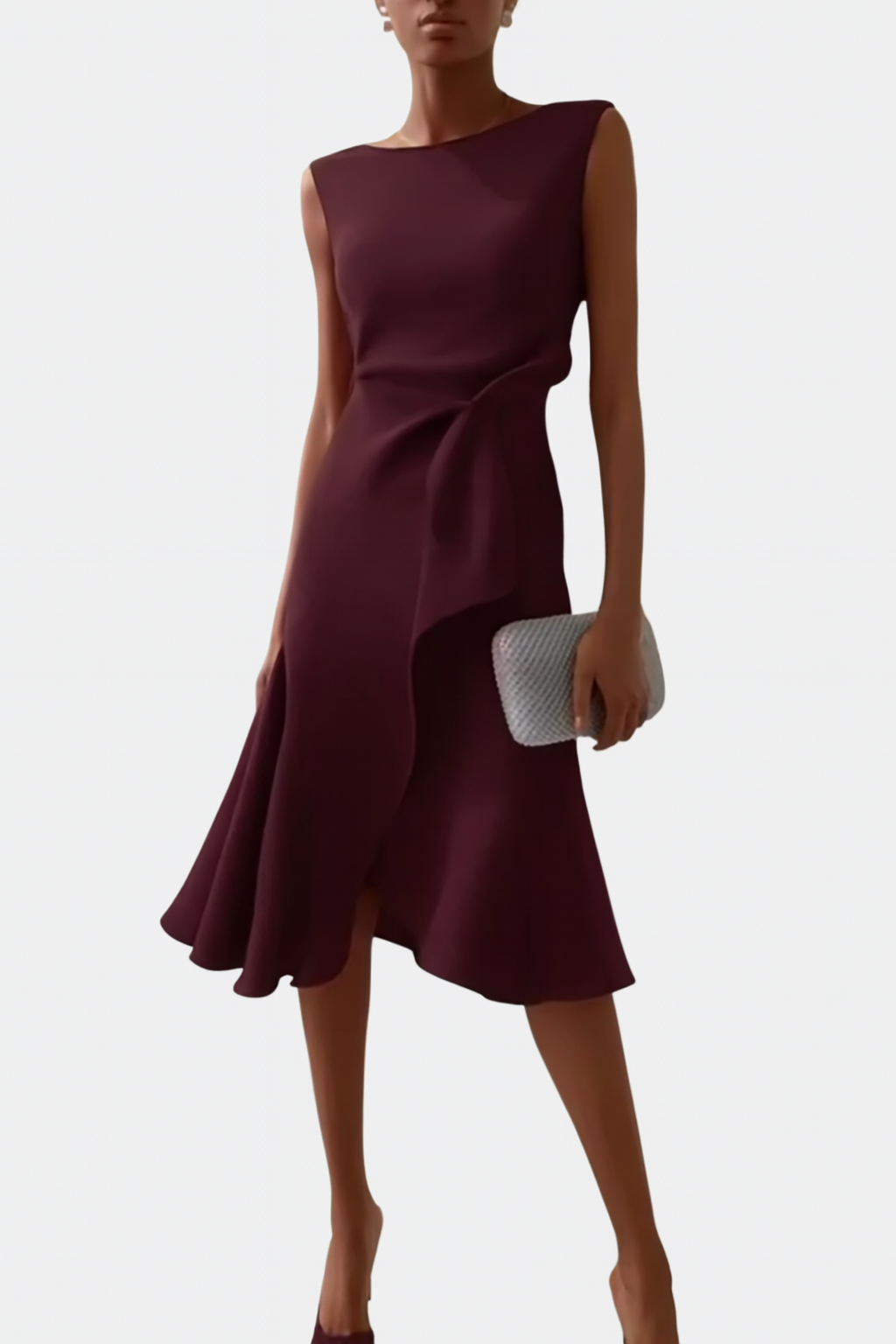 Elegant Asymmetrisk Midi Kjole til Kvinder - Tidløs Stil til Sommerfester 10