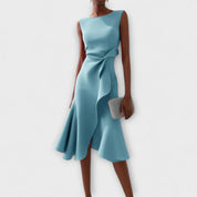 Elegant Asymmetrisk Midi Kjole til Kvinder - Tidløs Stil til Sommerfester 3