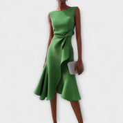 Elegant Asymmetrisk Midi Kjole til Kvinder - Tidløs Stil til Sommerfester 5