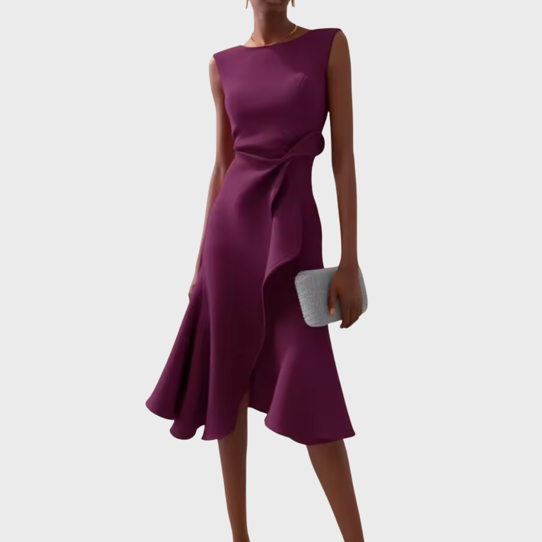 Elegant Asymmetrisk Midi Kjole til Kvinder - Tidløs Stil til Sommerfester 6