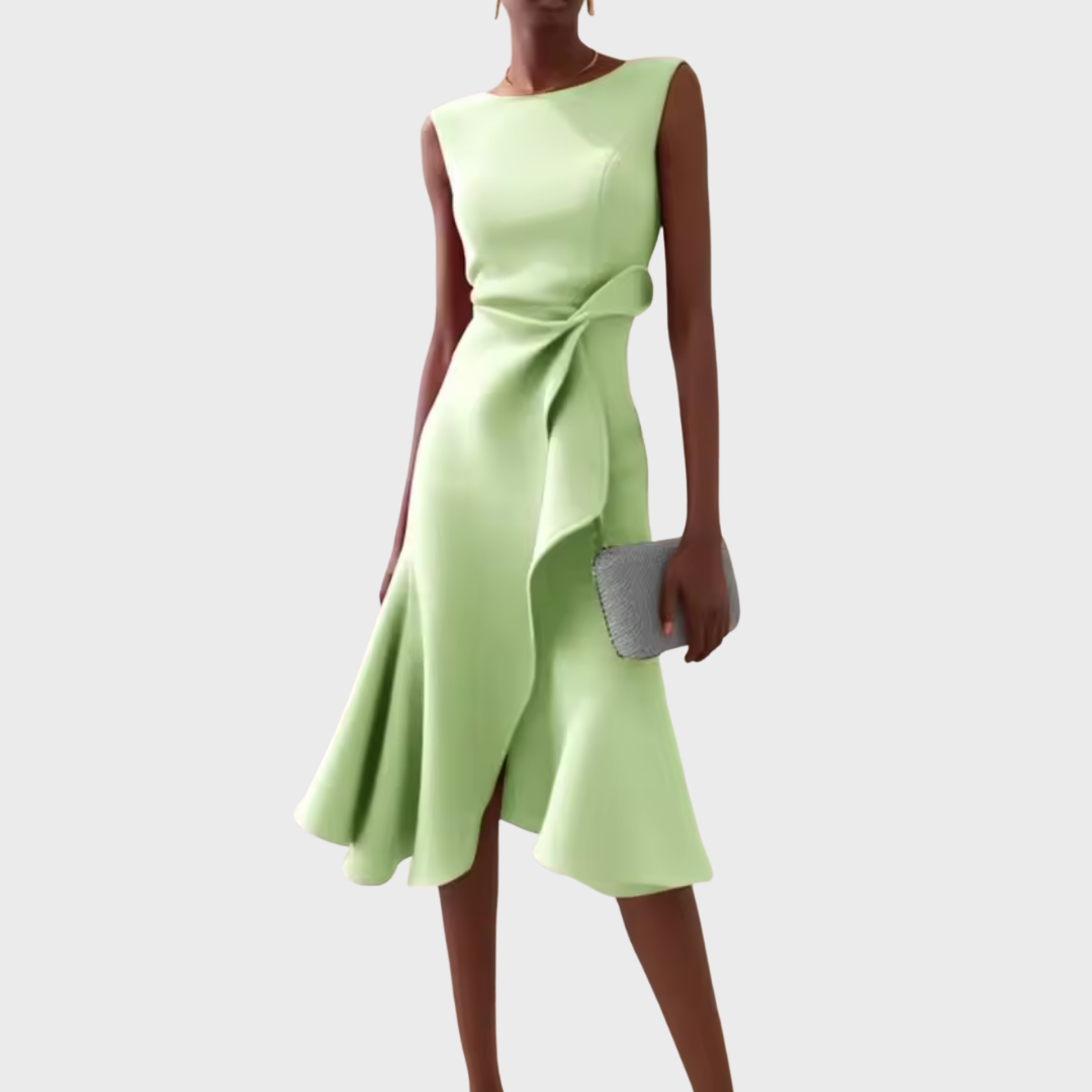 Elegant Asymmetrisk Midi Kjole til Kvinder - Tidløs Stil til Sommerfester 7