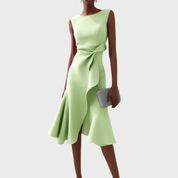 Elegant Asymmetrisk Midi Kjole til Kvinder - Tidløs Stil til Sommerfester 7