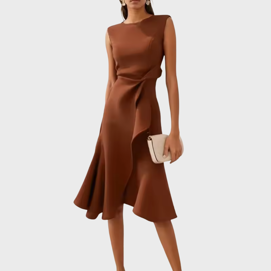Elegant Asymmetrisk Midi Kjole til Kvinder - Tidløs Stil til Sommerfester 8