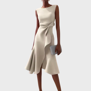 Elegant Asymmetrisk Midi Kjole til Kvinder - Tidløs Stil til Sommerfester 9