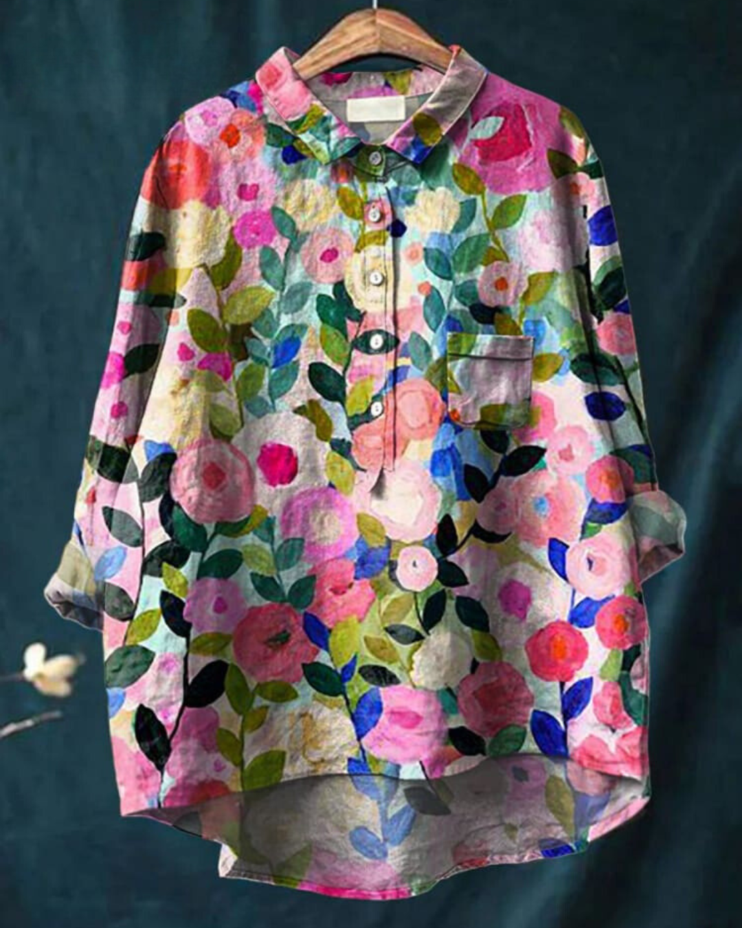 Elegant Blomstret Bluse til Kvinder - Tidløs Stil og Feminin Komfort 0