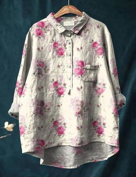 Elegant Blomstret Bluse til Kvinder - Tidløs Stil og Feminin Komfort 10