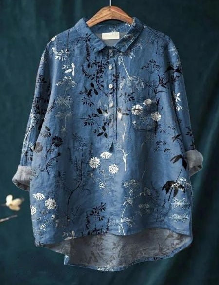 Elegant Blomstret Bluse til Kvinder - Tidløs Stil og Feminin Komfort 11