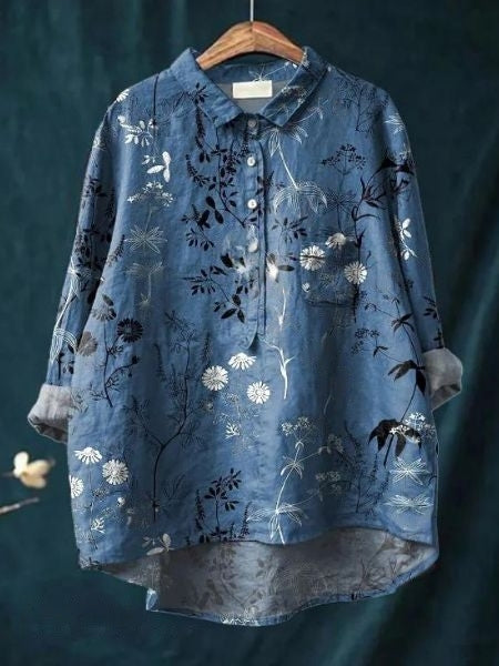 Elegant Blomstret Bluse til Kvinder - Tidløs Stil og Feminin Komfort 11