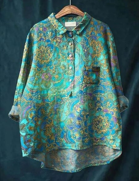 Elegant Blomstret Bluse til Kvinder - Tidløs Stil og Feminin Komfort 12
