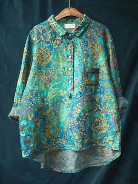 Elegant Blomstret Bluse til Kvinder - Tidløs Stil og Feminin Komfort 12