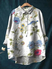 Elegant Blomstret Bluse til Kvinder - Tidløs Stil og Feminin Komfort 13