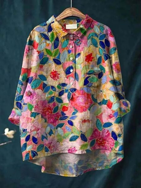 Elegant Blomstret Bluse til Kvinder - Tidløs Stil og Feminin Komfort 2