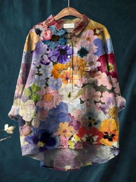Elegant Blomstret Bluse til Kvinder - Tidløs Stil og Feminin Komfort 8