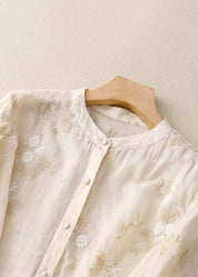 Elegant Bluse Med Blomsterbroderi Til Kvinder - Tidløs Stil og Komfort 2