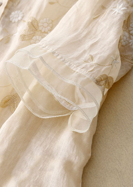 Elegant Bluse Med Blomsterbroderi Til Kvinder - Tidløs Stil og Komfort 3