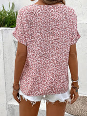 Elegant Bluse med Blomsterprint til Kvinder - Ideel til Sommer og Aftener 1