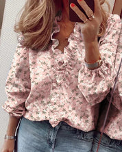 Elegant Bluse med Flæser til Kvinder - Romantisk og Yndefuld Stil til Sommer 4