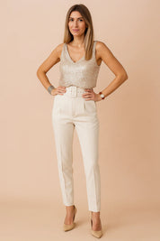 Elegant Cami Top Med Pailletter Til Festlige Anledninger - Perfekt Til Fester Og Middage 2