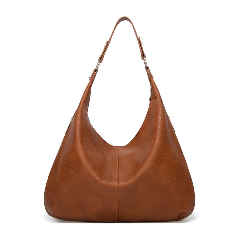 Elegant Læder Skuldertaske Dame – Rummeligt Design til Hverdag og Særlige Lejligheder, Sort 30x25 cm 0