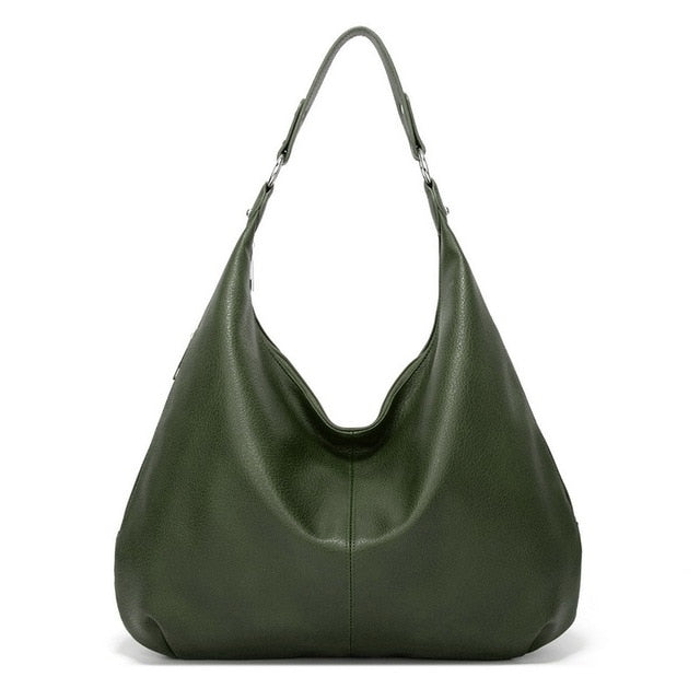 Elegant Læder Skuldertaske Dame – Rummeligt Design til Hverdag og Særlige Lejligheder, Sort 30x25 cm 2