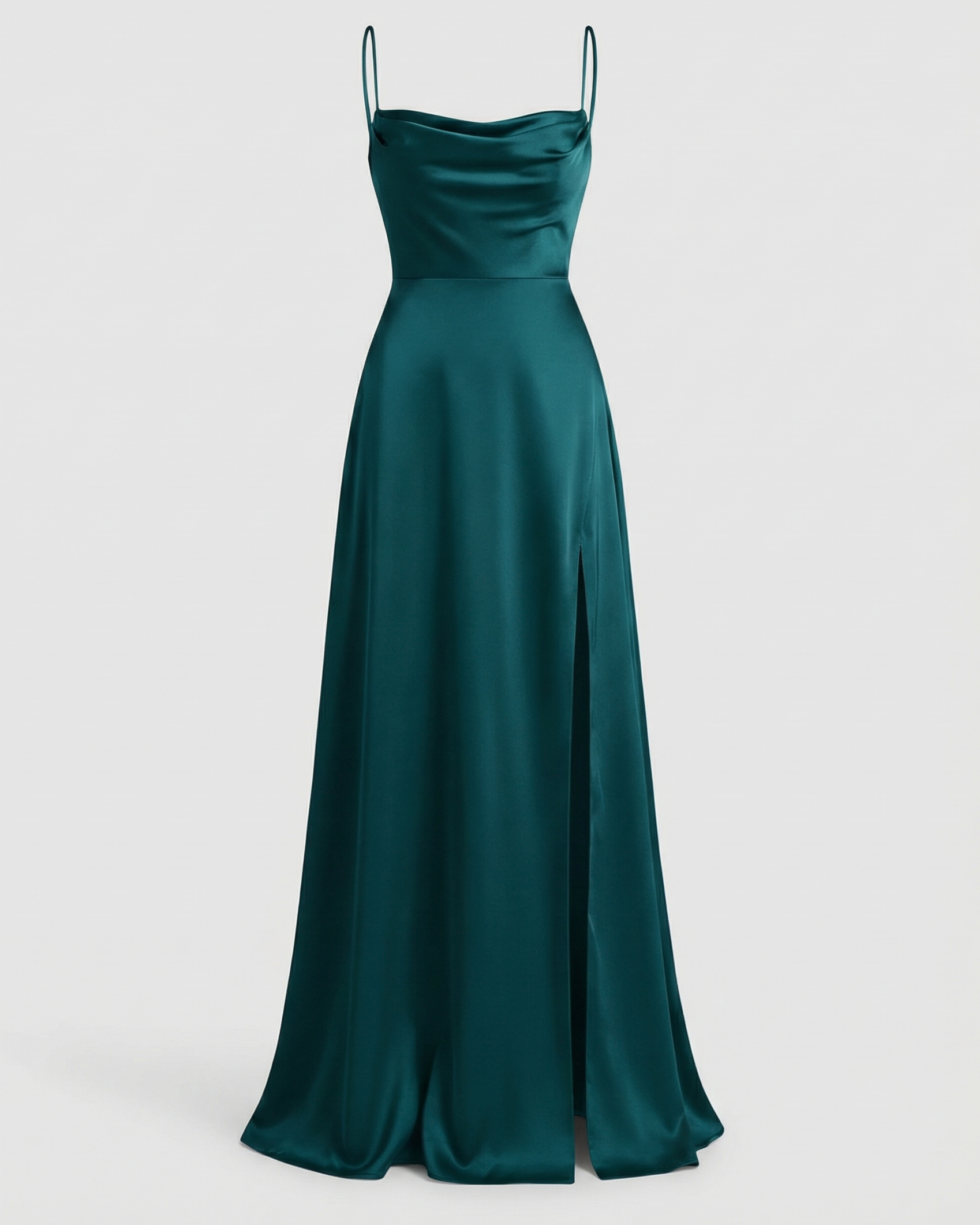 Elegant Maxikjole Til Kvinder Med Benslids Og Feminin Halsudskæring - Stilfuld Og Komfortabel Design 4