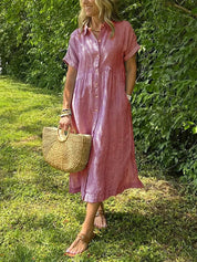 Elegant Stribet Skjortebluse Dame - Ideel til Sommerbrug og Alle Anledninger 3