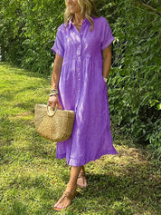 Elegant Stribet Skjortebluse Dame - Ideel til Sommerbrug og Alle Anledninger 6