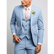 Elegant Tredelt Herredragt Med Vest Til Formelle Lejligheder - Stilfuld Jakkesæt Til Mænd, Perfekt Til Bryllupper Og Vigtige Møder 0