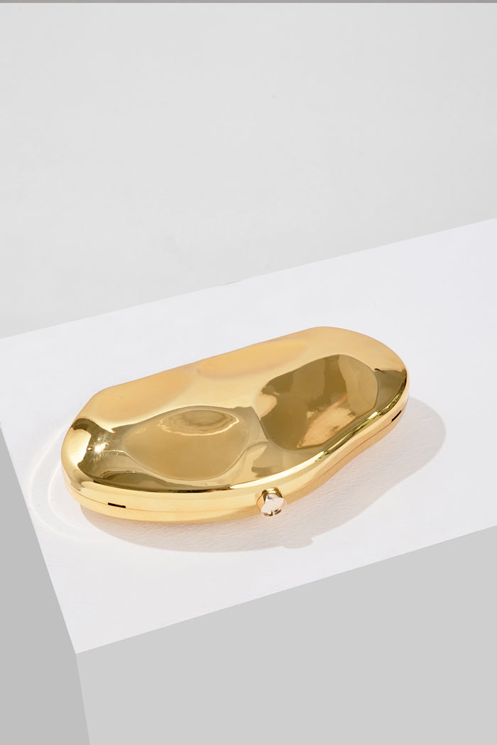 Elegant, struktureret clutch til kvinder i guldfarvet luksus 2