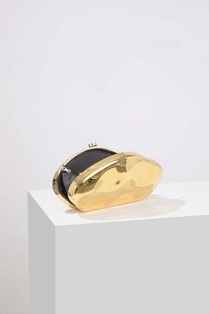 Elegant, struktureret clutch til kvinder i guldfarvet luksus 3