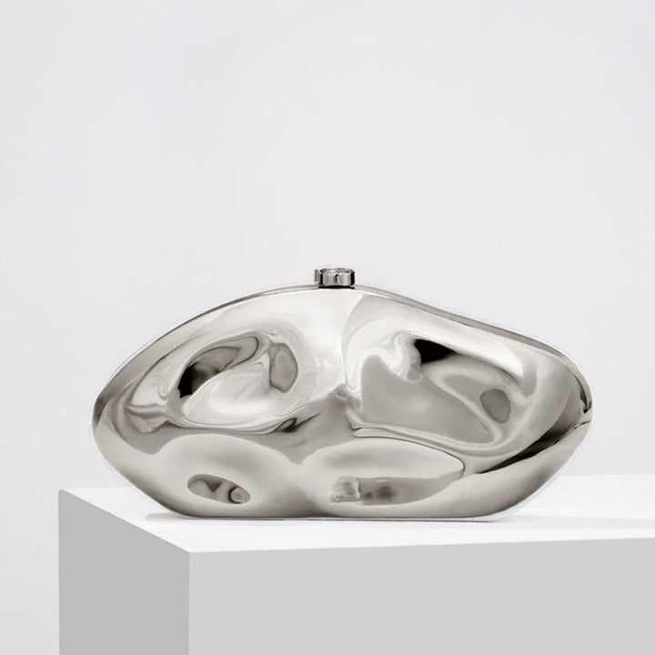 Elegant, struktureret clutch til kvinder i guldfarvet luksus 4