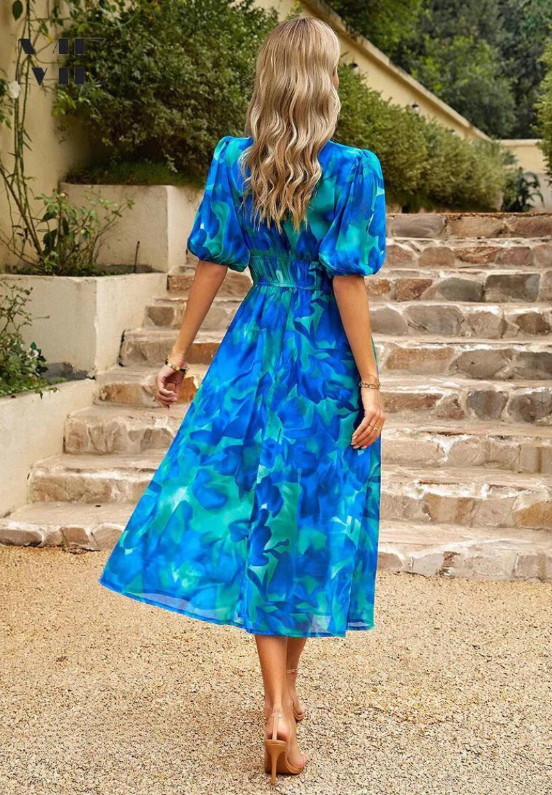 Elegant blomsterkjole til kvinder - Sommerkjole med romantisk design 6