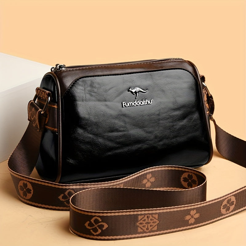 Elegant crossbody-taske til kvinder i funktionelt vegansk læder 0