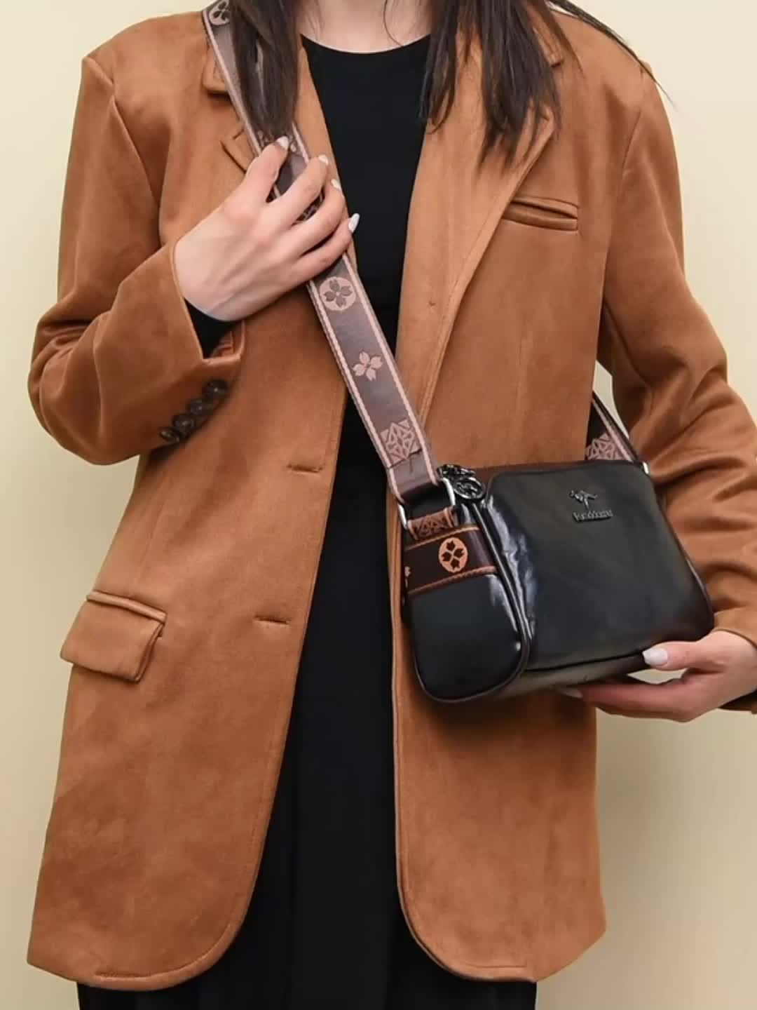Elegant crossbody-taske til kvinder i funktionelt vegansk læder 2