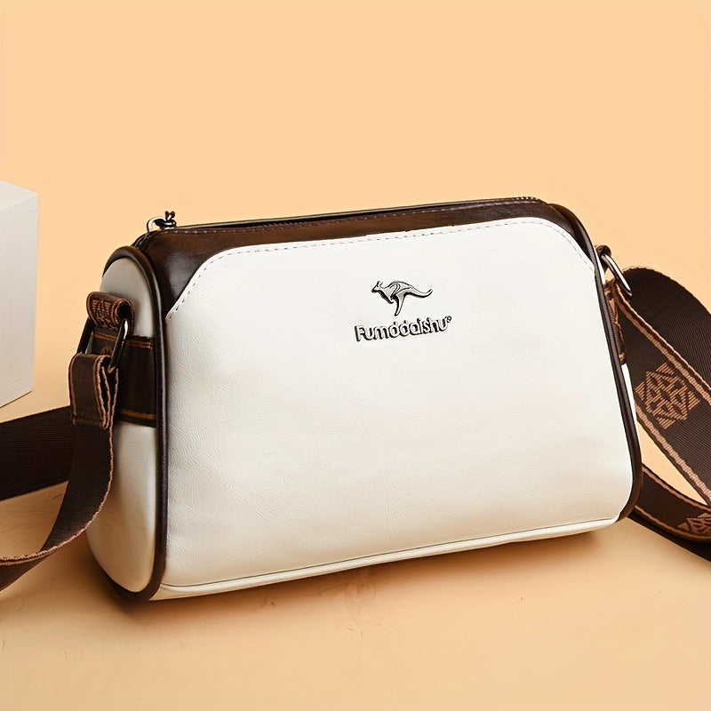Elegant crossbody-taske til kvinder i funktionelt vegansk læder 7