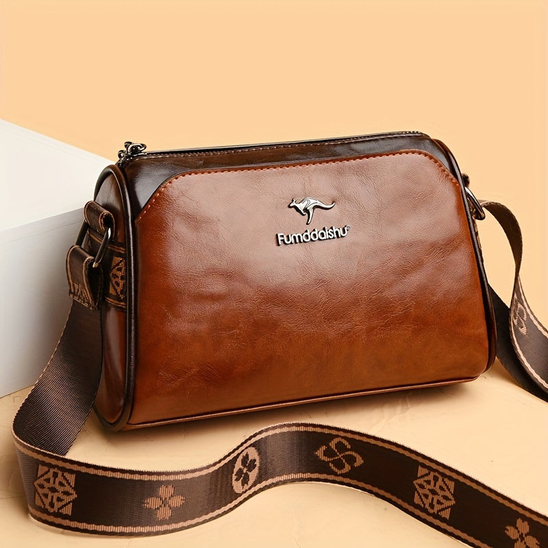Elegant crossbody-taske til kvinder i funktionelt vegansk læder 8