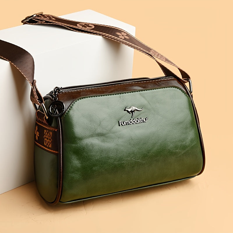 Elegant crossbody-taske til kvinder i funktionelt vegansk læder 9